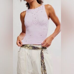 Free People Intimately Flirty Flutters Tank NWOT orchid hush